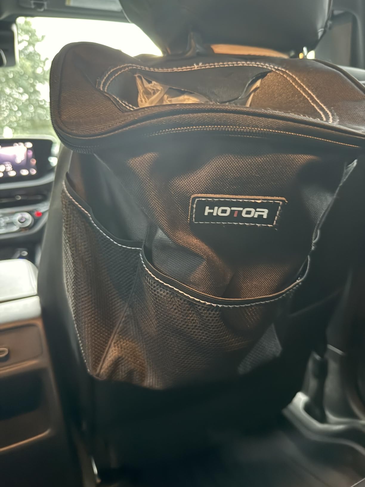 HOTOR Car Trash Can, Leakproof Car Organizer, 2-Gallon, Black | Compact Waterproof Bin, Multifunctional Car Accessory with Adjustable Straps & Magnetic Snaps for Interior Car Storage customer photo 2