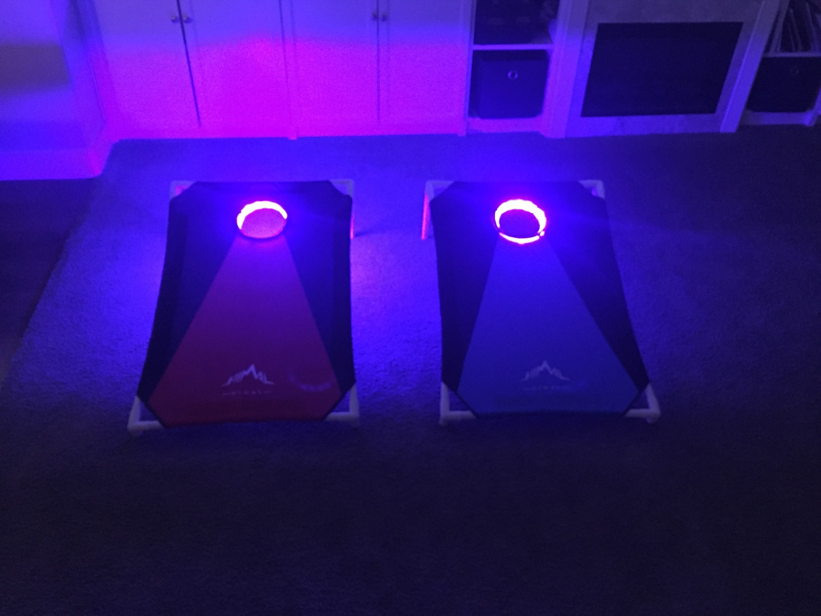 Himal Outdoors Portable Cornhole Board Set 3 x 2-feet | PVC Framed, 2 Cornhole Boards, Blue-Red, 8 Toss Bags, Carrying Bag customer photo 2