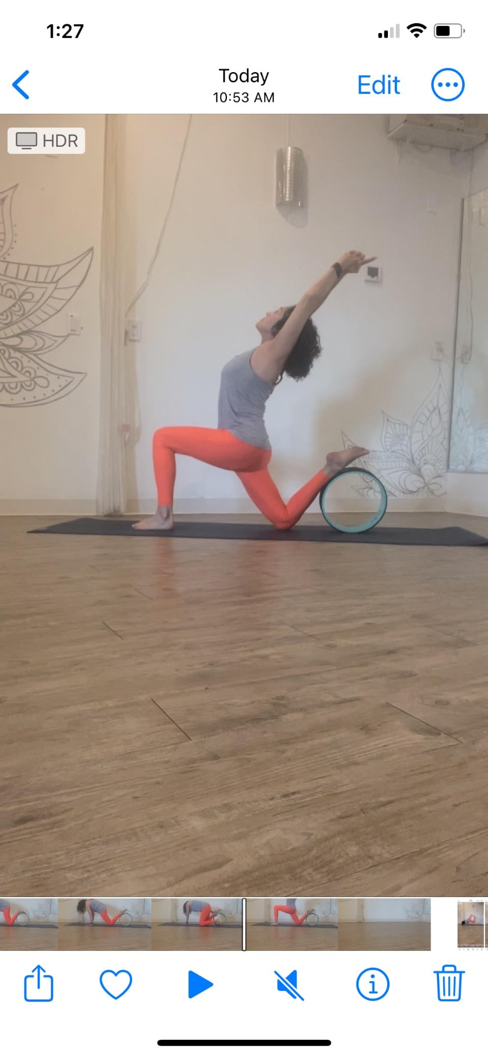 Yoga Wheel Kit for Beginners - Wheel, 2 Blocks, Strap & Guide | Back Roller to Relieve Back Pain & Tension, Deepen Stretches & Boost Flexibility - Complete Home Set for Women & Men customer photo 2