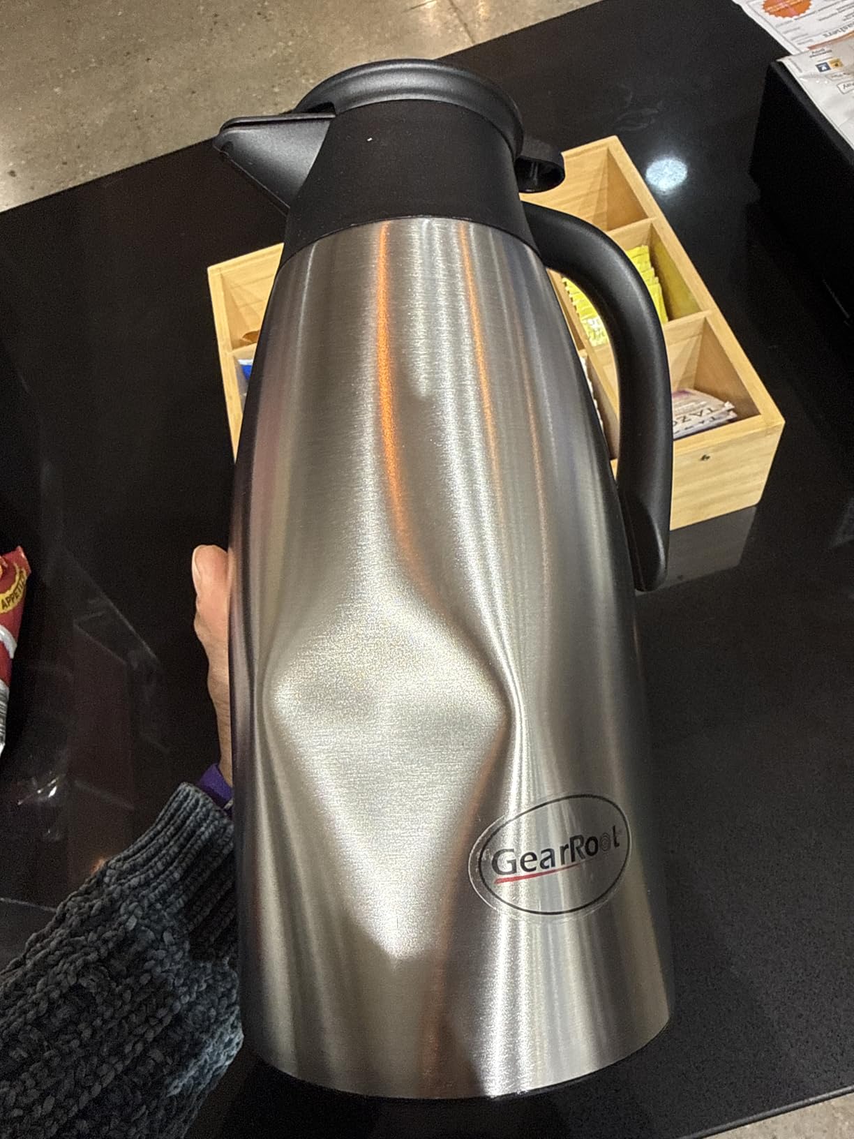 68oz Coffee Carafe Insulated, Airpot Thermal Coffee Carafes for Keeping Hot | Stainless Steel Vacuum Thermal Pot Flask for Coffee, Hot Water, Tea, Hot Beverage Dispenser Keep 12 Hours Hot, 24 Hours Cold customer photo 1
