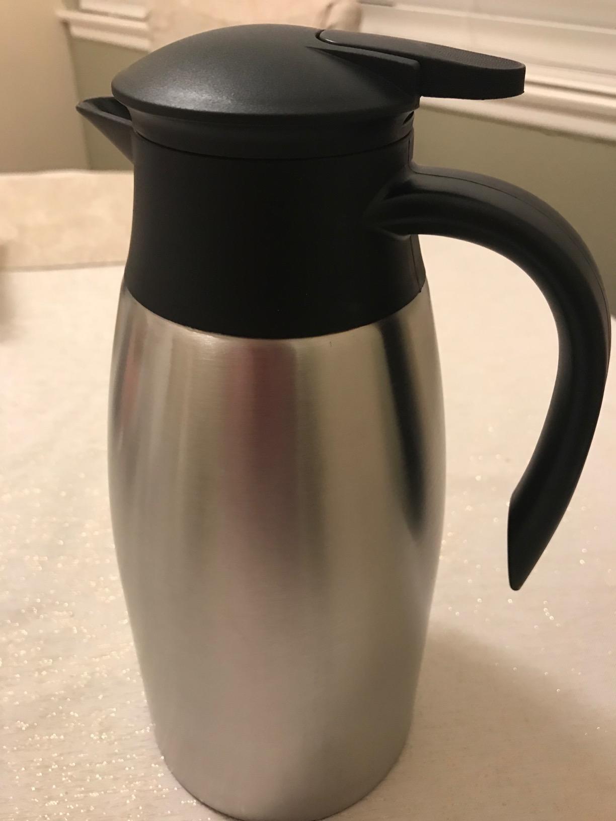 68oz Coffee Carafe Insulated, Airpot Thermal Coffee Carafes for Keeping Hot | Stainless Steel Vacuum Thermal Pot Flask for Coffee, Hot Water, Tea, Hot Beverage Dispenser Keep 12 Hours Hot, 24 Hours Cold customer photo 2