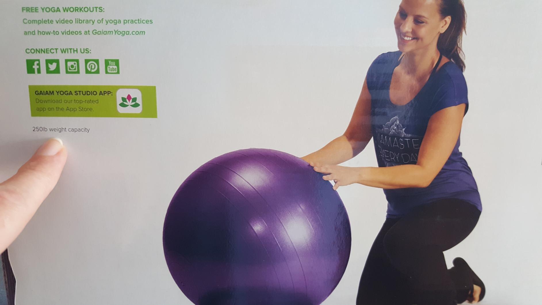Gaiam Essentials Balance Ball & Base Kit, Yoga Ball Chair, Exercise Ball with Inflatable Ring Base for Home or Office Desk, Includes Air Pump customer photo 2