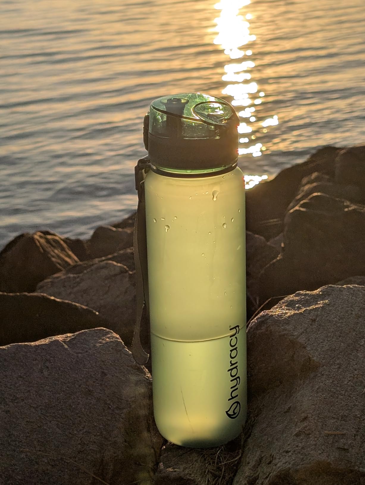 Hydracy Water Bottle with Time Marker - Large 32oz BPA Free & No Sweat Sleeve - Leak Proof Gym Bottle with Fruit Infuser Strainer & Times to Drink - Ideal for Fitness Sports & Outdoors customer photo 1