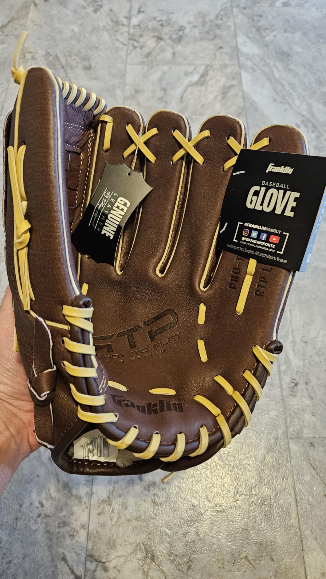 Franklin Sports RTP Pro Baseball Fielding Glove customer photo 2