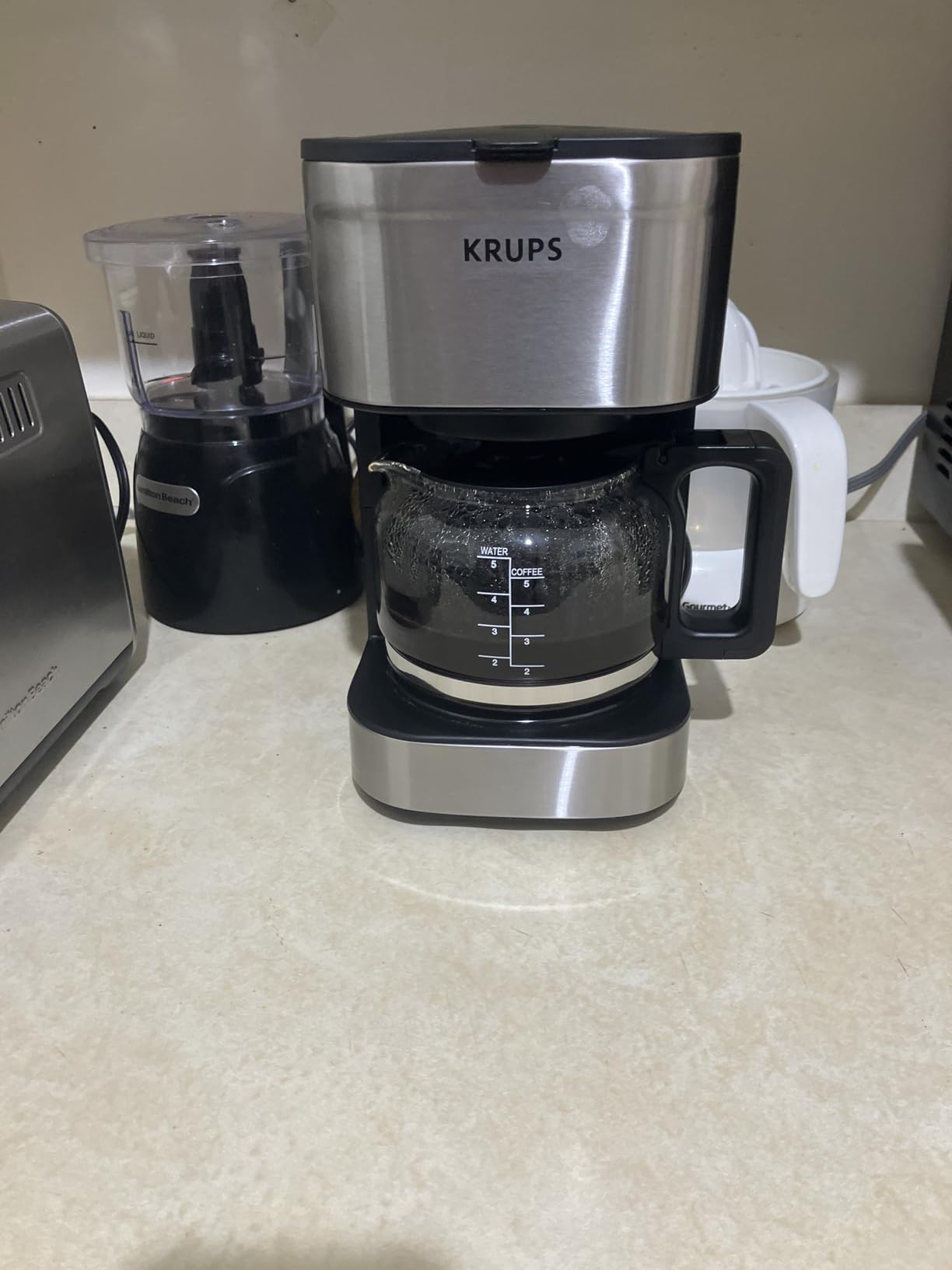 KRUPS Simply Brew Compact 5 Cup Coffee Maker: Stainless Steel Design, Pause & Brew, Keep Warm, Reusable Filter, Drip-Free Carafe customer photo 1