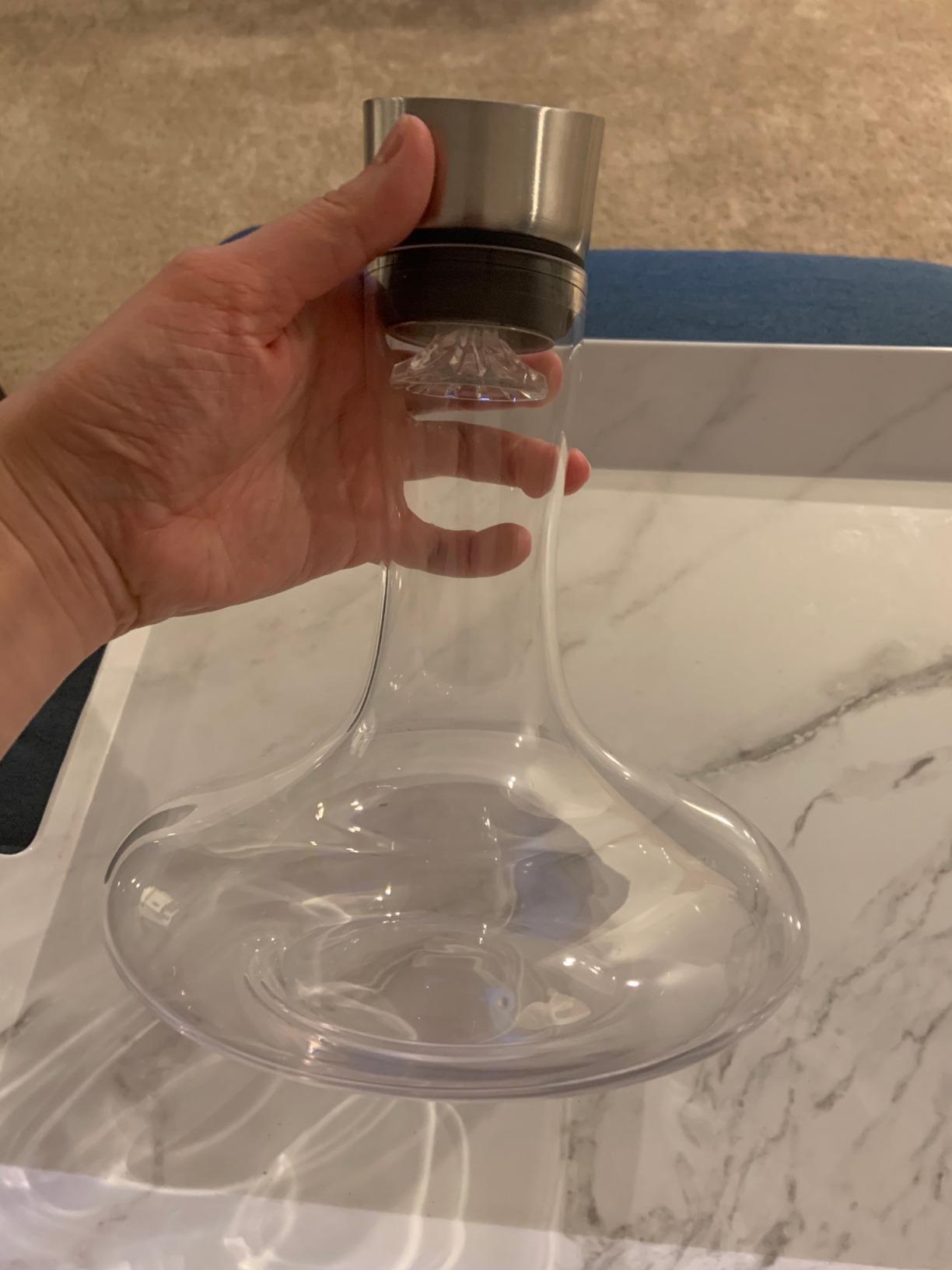 Wine Decanter Built-in Aerator Pourer, Wine Carafe, Red Wine Decanter, 100% Lead-free Crystal Glass, Wine Hand-held Aerator, Wine Gift, Wine Accessories customer photo 2