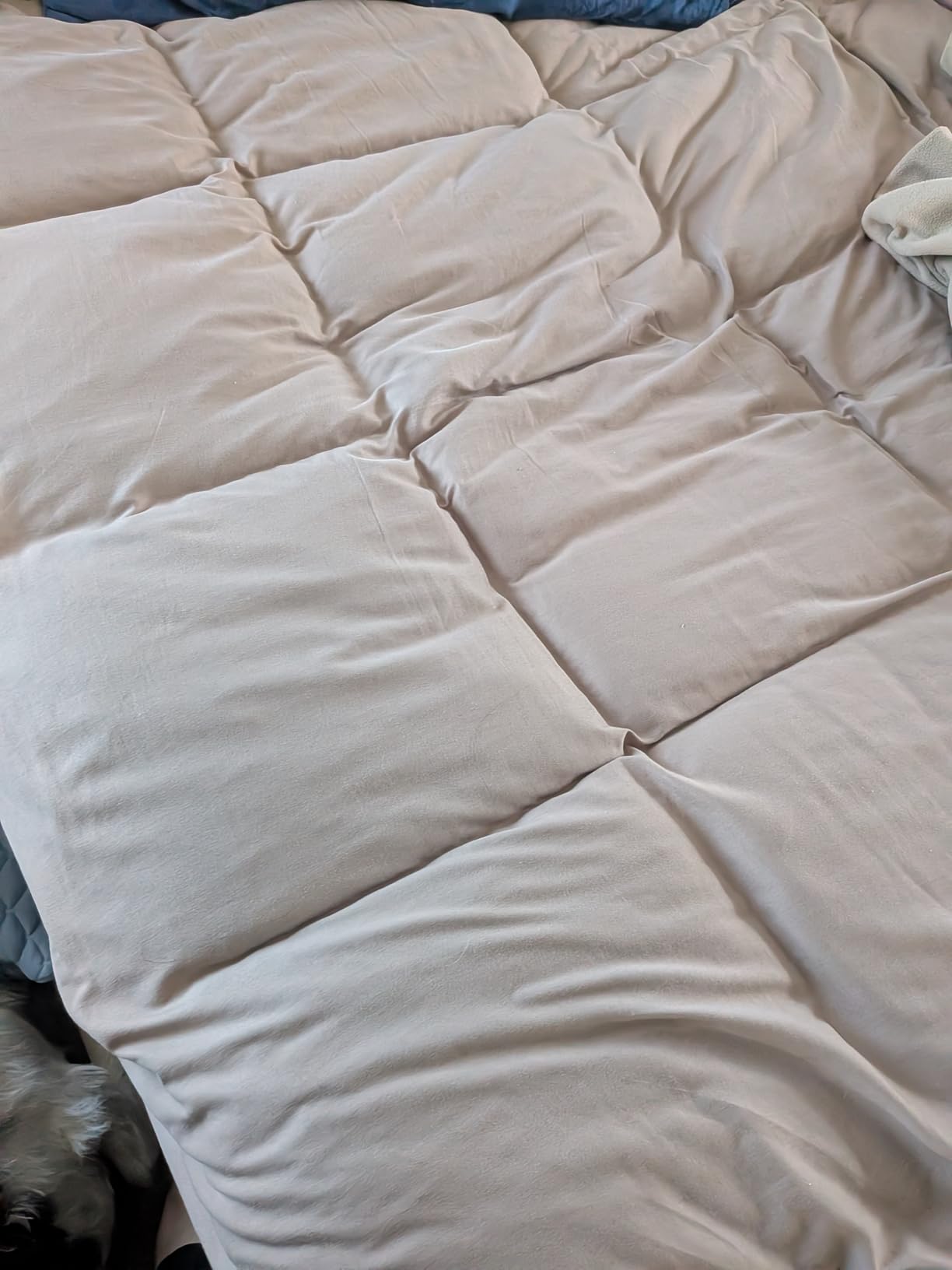 King Mattress Topper, Cotton Extra Thick Pillow Top Mattress Pad | 100% Cotton Top Bed Topper Protector, Cooling Mattress Cover for Back Pain, Soft Breathable for Hot Sleeper, White customer photo 1