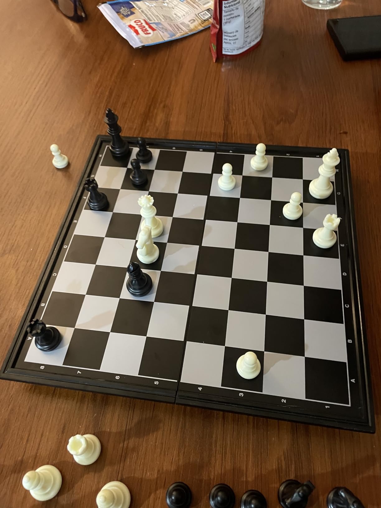 Chess Armory Magnetic 9.5 Inches Travel Chess Set - Folding Board with Storage Box & 2 Extra Queen customer photo 1