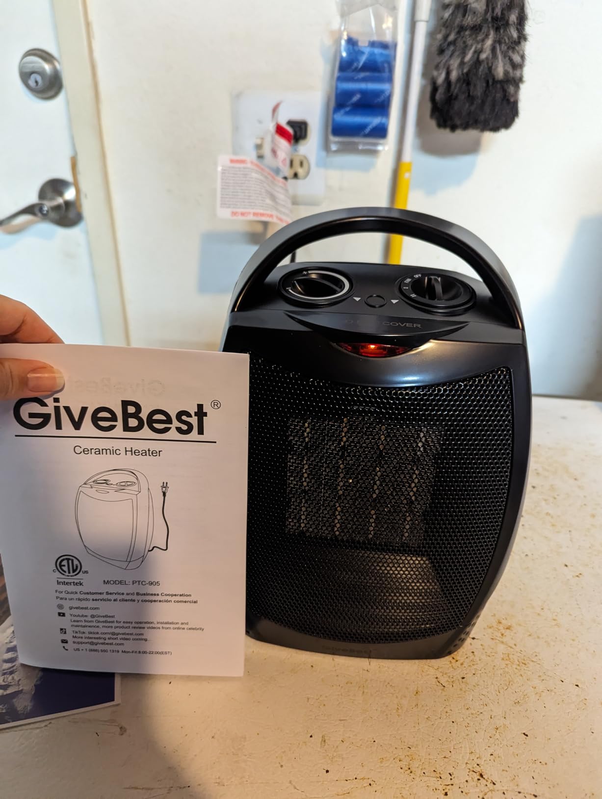 GiveBest Portable Electric Space Heaters for Indoor Use | 1500W/750W Ceramic Desk Heater with Thermostat, Heat Up 200 Square Feet in Minutes, Safe and Quiet for Office Room customer photo 1