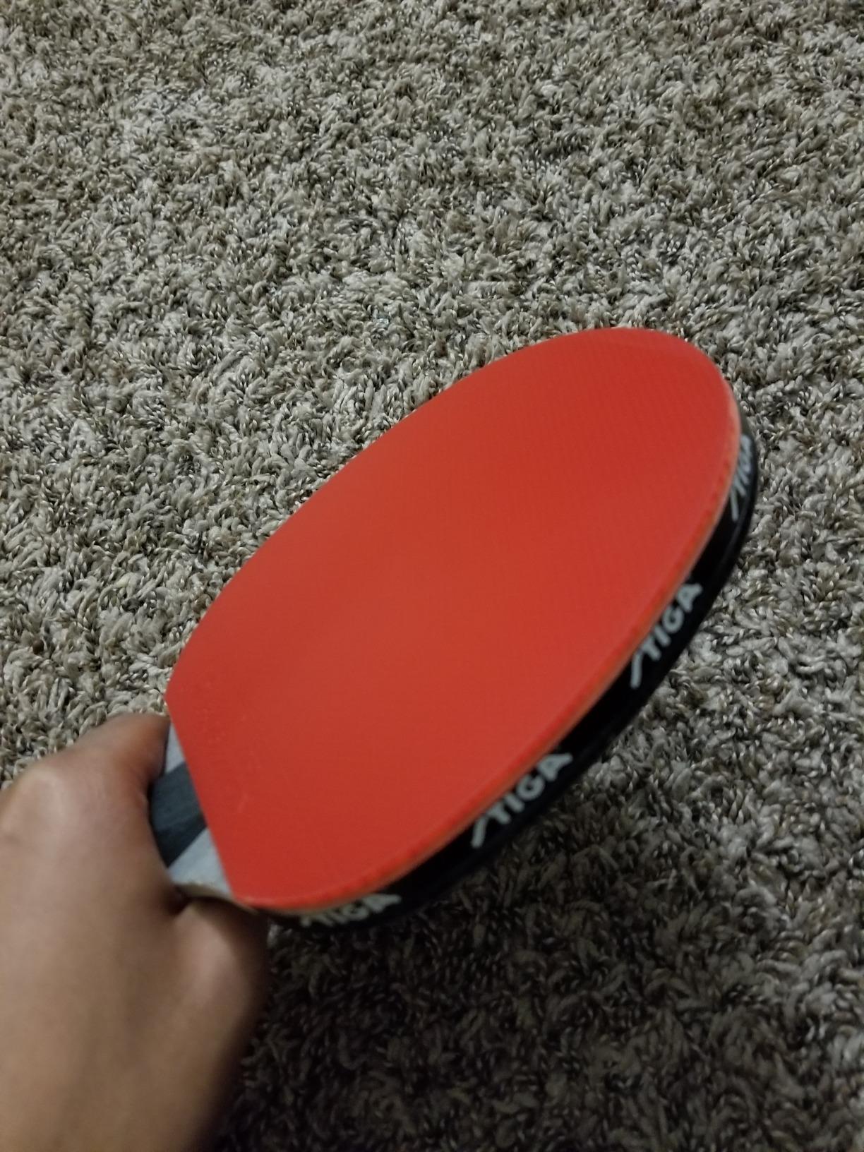STIGA Pro Carbon + Raptor Performance-Level Table Tennis Rackets with Carbon Technology for Tournament Play - 7-ply Blade with Flared Handles - 2mm Sponge customer photo 1