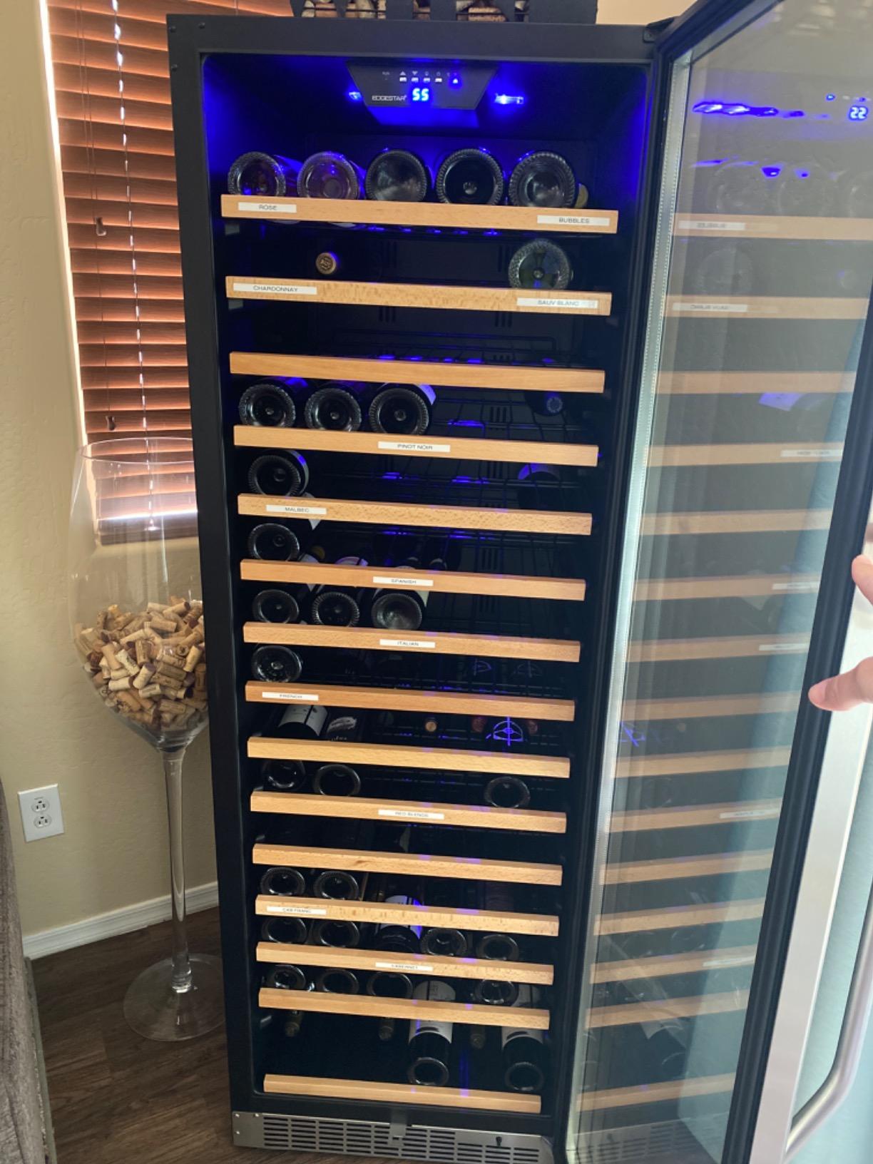 EdgeStar CWR1662SZ 24 Inch Wide 151 Bottle Capacity Built-In or Free Standing Single Zone Wine Cooler with Even Cooling Technology - Stainless Steel customer photo 2