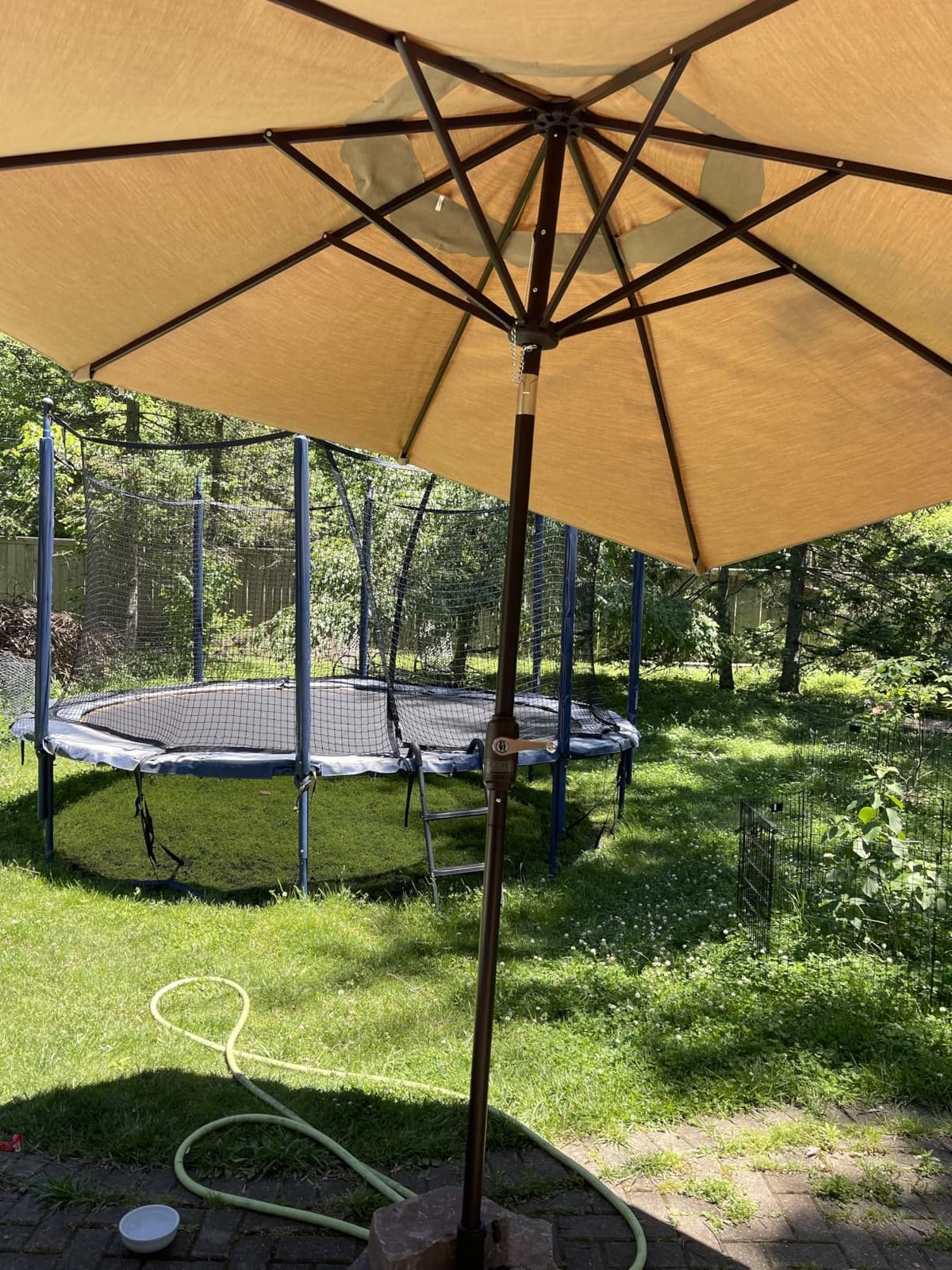 EliteShade USA 10-Year-Non-Fading 9Ft Market Patio Umbrella, UPF 50+ UV Protection Performance Sun Umbrella, Heavy Duty Commercial Grade Outdoor Table Umbrella with Crank & Tilt, Windproof Vented Top for Garden, Pool, Deck and Outdoor Playsets,Heather Beige customer photo 1