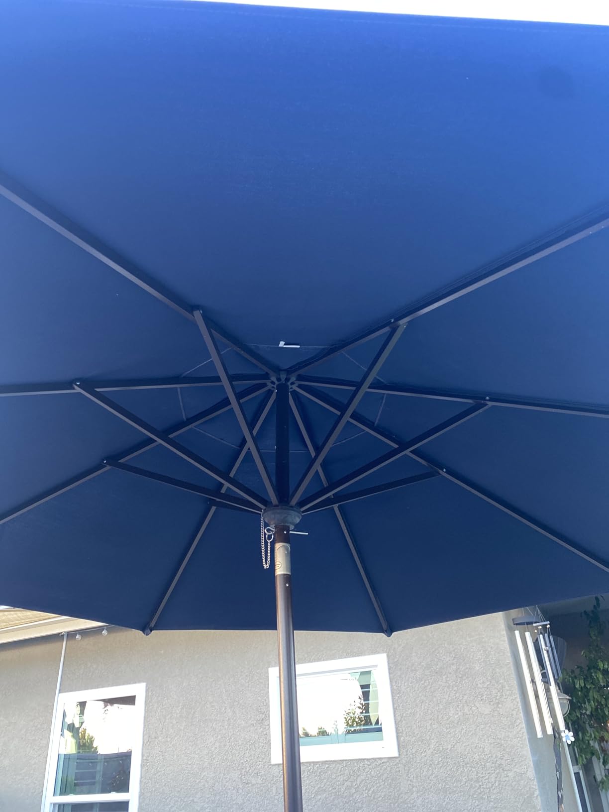 EliteShade USA 10-Year-Non-Fading 9Ft Market Patio Umbrella, UPF 50+ UV Protection Performance Sun Umbrella, Heavy Duty Commercial Grade Outdoor Table Umbrella with Crank & Tilt, Windproof Vented Top for Garden, Pool, Deck and Outdoor Playsets,Heather Beige customer photo 2