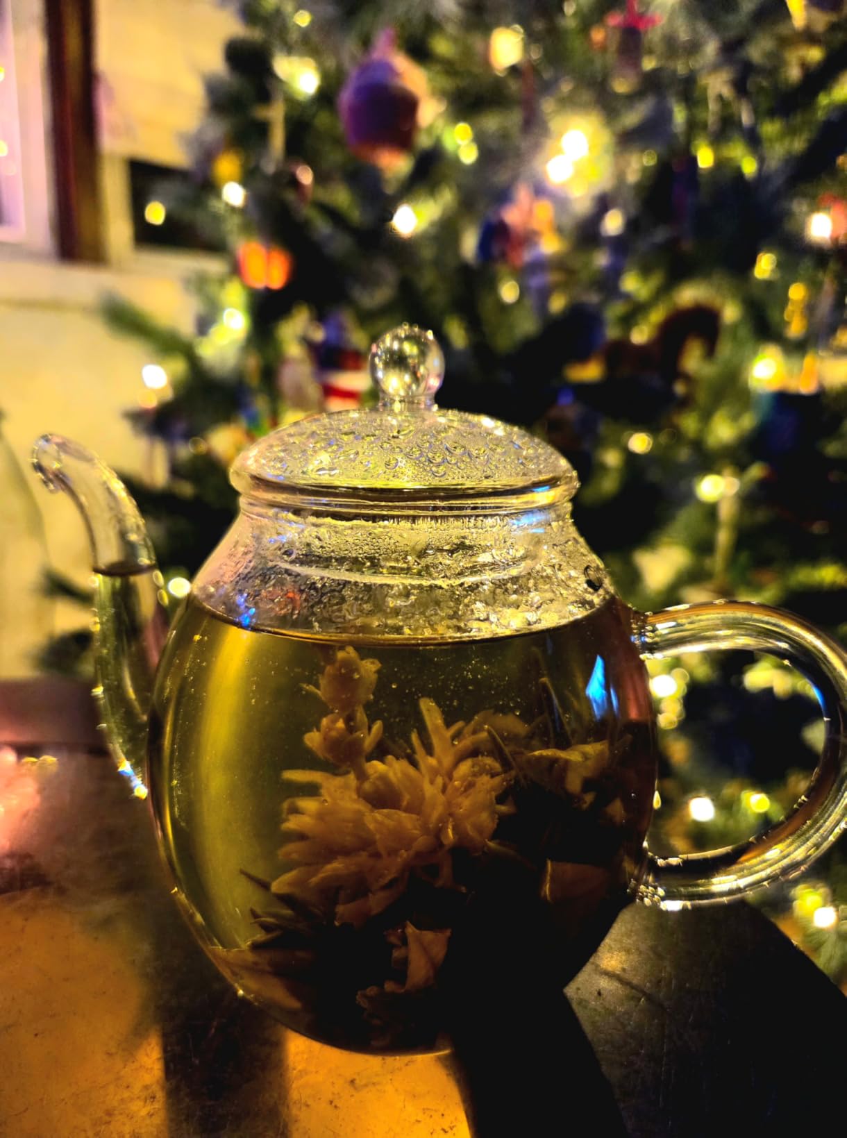 Creano Blooming Tea Gift Set with Glass Teapot 17oz (500ml) - Green Tea Fruity Flavoured Tea Flowers in 6 Varieties - Flowering Tea Gift for Easter customer photo 1
