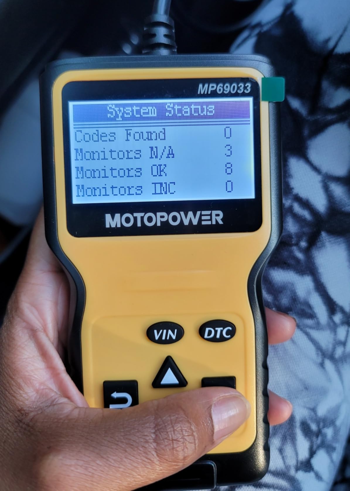 MOTOPOWER MP69033 Car OBD2 Scanner Code Reader Engine Fault Scanner CAN Diagnostic Scan Tool for All OBD II Protocol Cars Since 1996, Yellow customer photo 2