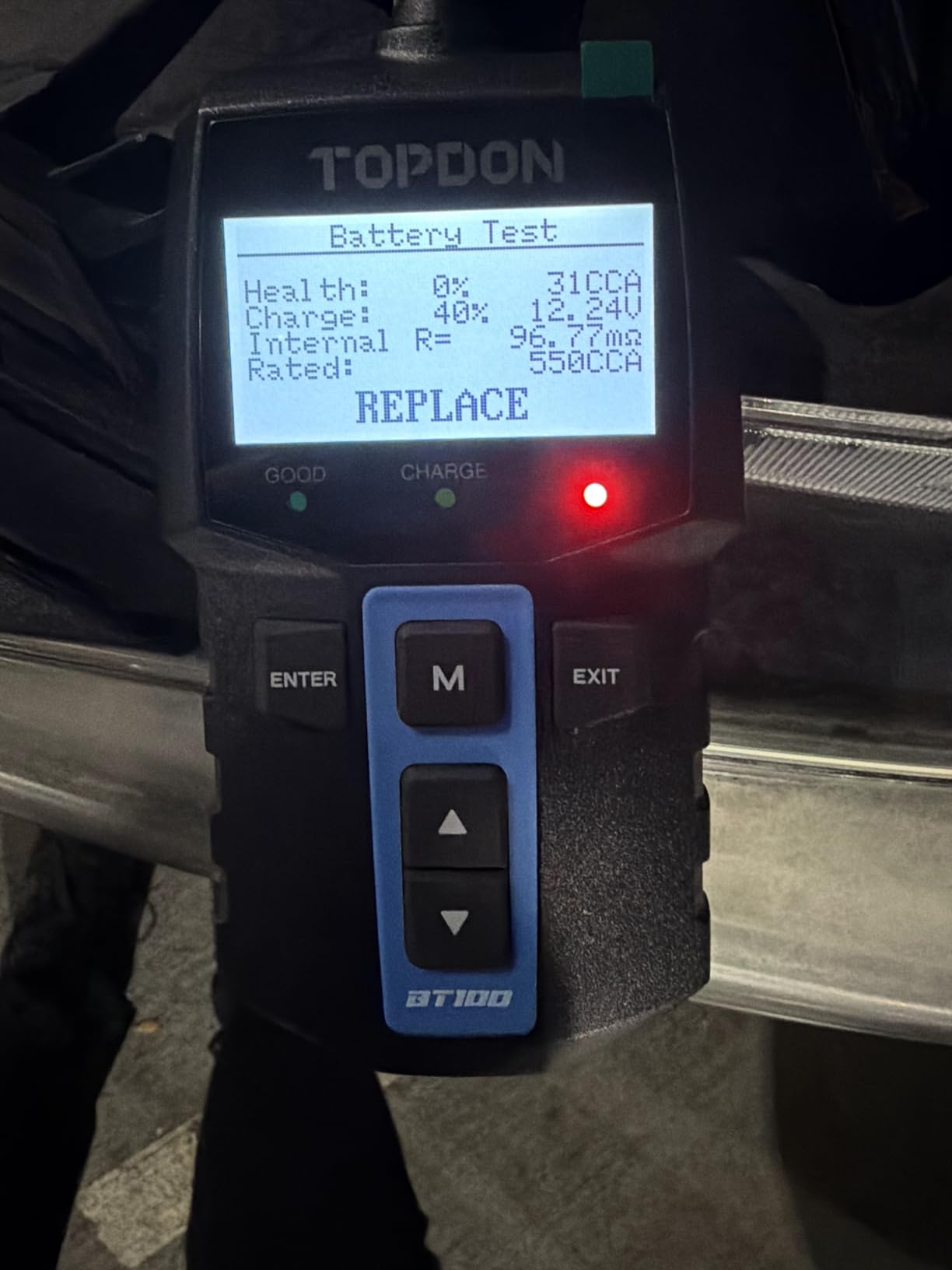 TOPDON BT100 12V Car Battery Tester, Automotive Battery Load Tester | 100-2000 CCA Auto Battery Tester with Battery, Cranking & Charging System Test for Car Truck Motorcycle ATV SUV Boat Yacht customer photo 2