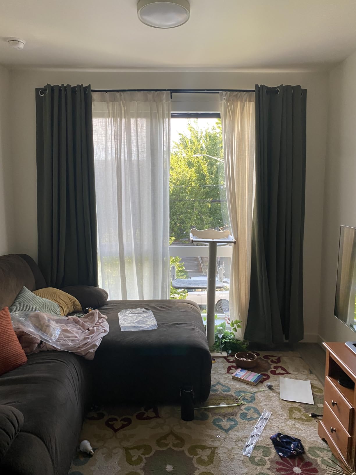 H.VERSAILTEX Blackout Patio Curtains 100 x 84 Inches for Sliding Door Extral Wide Blackout Curtain Panels Thermal Insulated Room Divider - Grommet Top, 7' Tall by 8.5' Wide - Jet Black customer photo 2