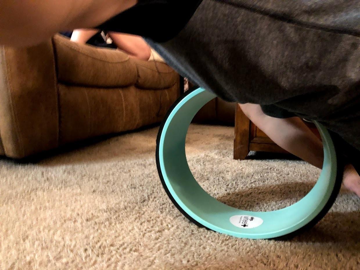 NGT Yoga Wheel 13 inch Yoga Wheel for Back Pain Strongest and Most Comfortable Dharma Yoga Prop Wheel with Free Yoga Bands customer photo 1
