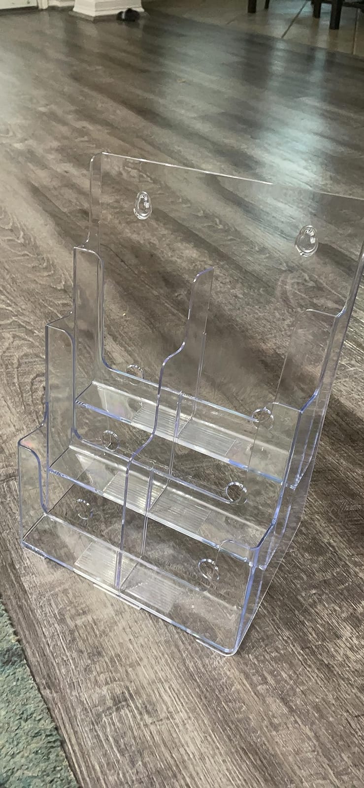 MaxGear 4 Tier Brochure Holder, 8.5 x 11, Removable Divider, Clear Acrylic Material customer photo 1