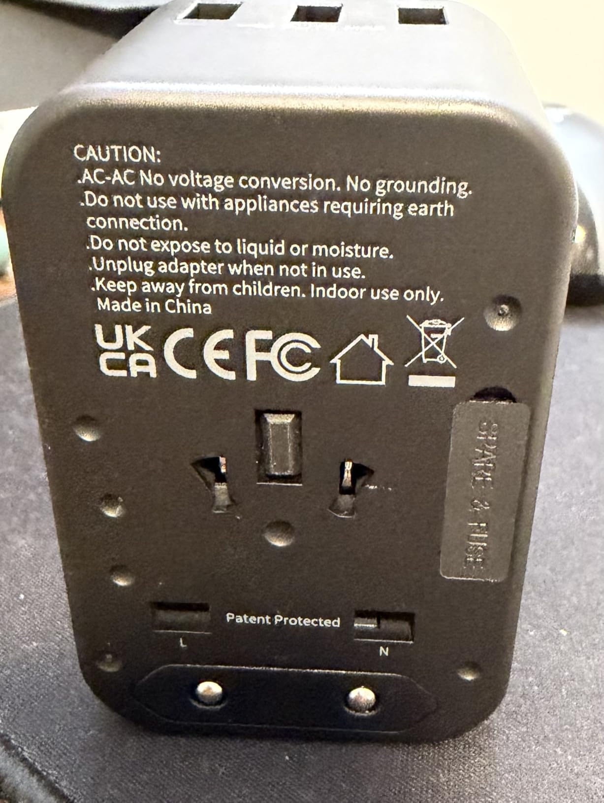Ceptics 45W Universal Travel Adapter w/ 3 USB-A, 2 USB-C & Universal Input | International Power Adapter, Type A, C, G & I Plugs, Universal Socket for Global Compatibility, PD 45W Fast Charge customer photo 2