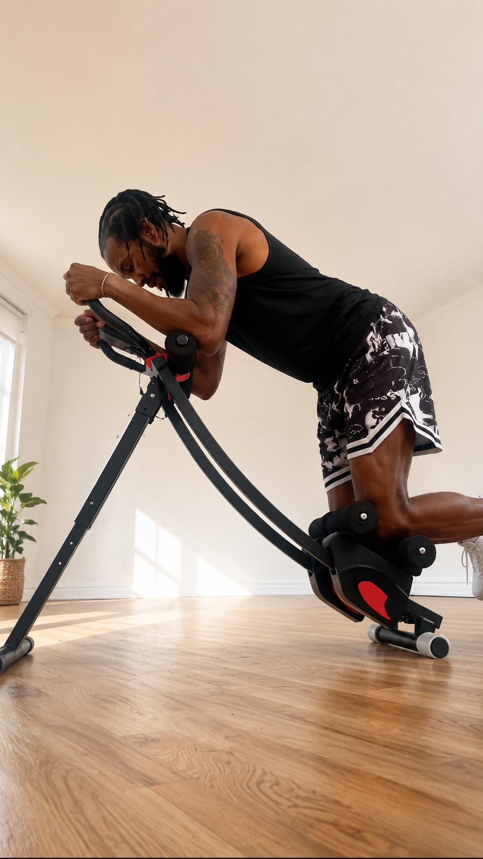 Fitlaya Fitness ab machine, ab workout equipment for home gym, Height Adjustable ab trainer, foldable fitness equipment customer photo 2