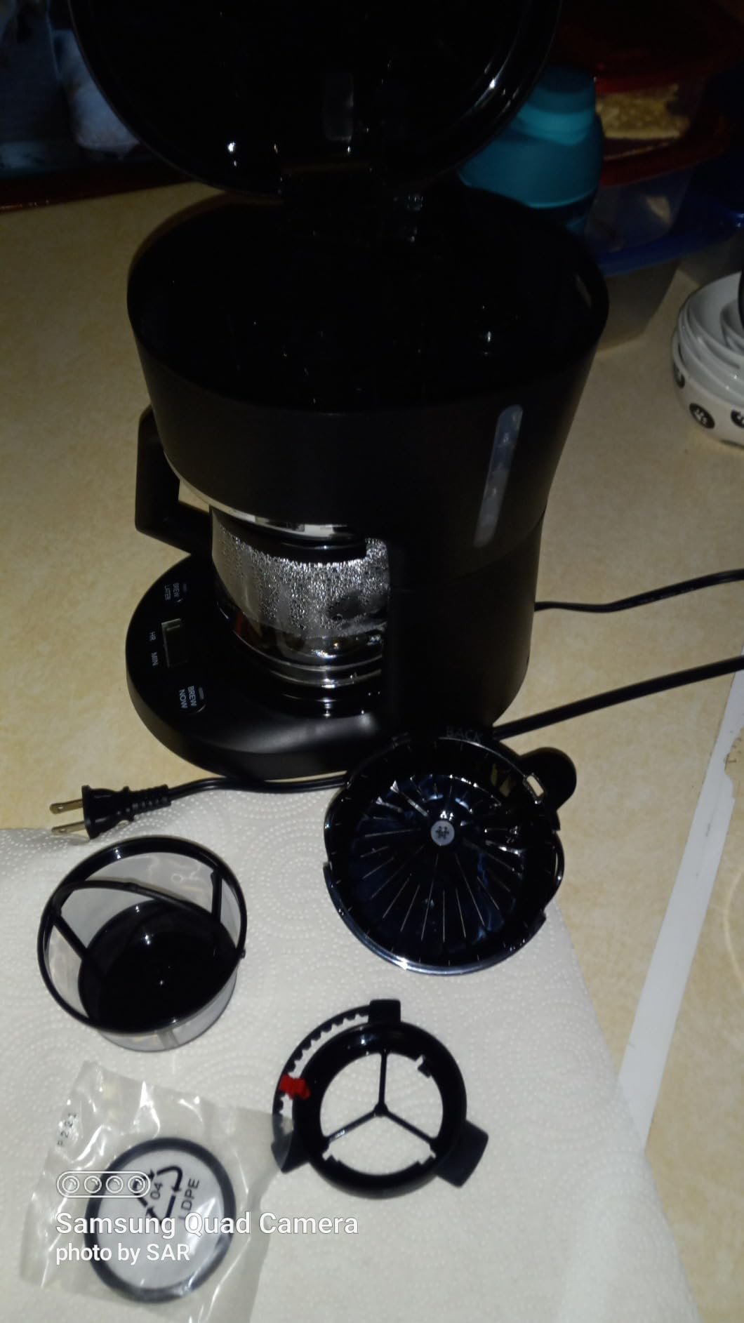 Mr. Coffee Programmable Coffee Maker 5 Cups with Auto Pause Glass Carafe Compact Design Black customer photo 2