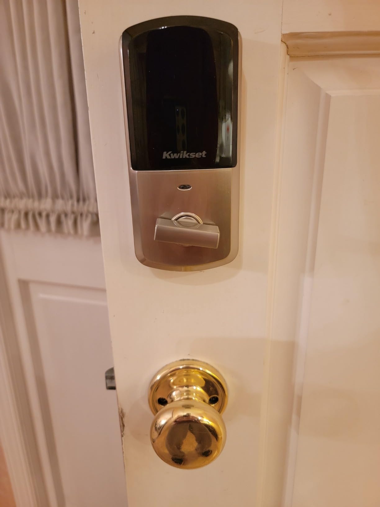Kwikset Halo Wi-Fi Smart Lock, Keyless Entry Door Deadbolt, Geofence Auto-Unlock, Grade AAA Certified, No Hub Required Easy Install, Satin Nickel Lifetime Finish Warranty, Touchscreen customer photo 1