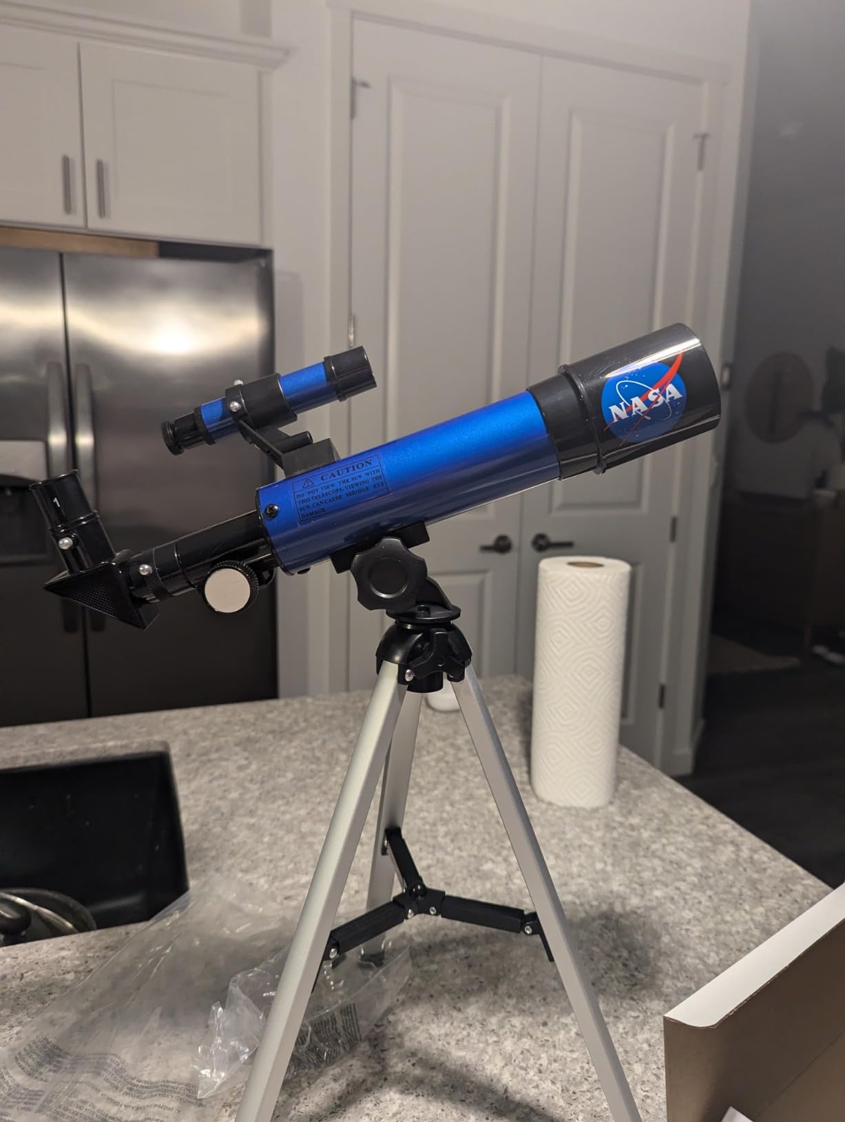 NASA Lunar Telescope for Kids Ages 8-12 with Tripod and Finder Scope | 90x Magnification, Two Eyepieces, Tabletop Tripod, Beginner Astronomy, Space Toys, NASA Birthday Gift customer photo 2