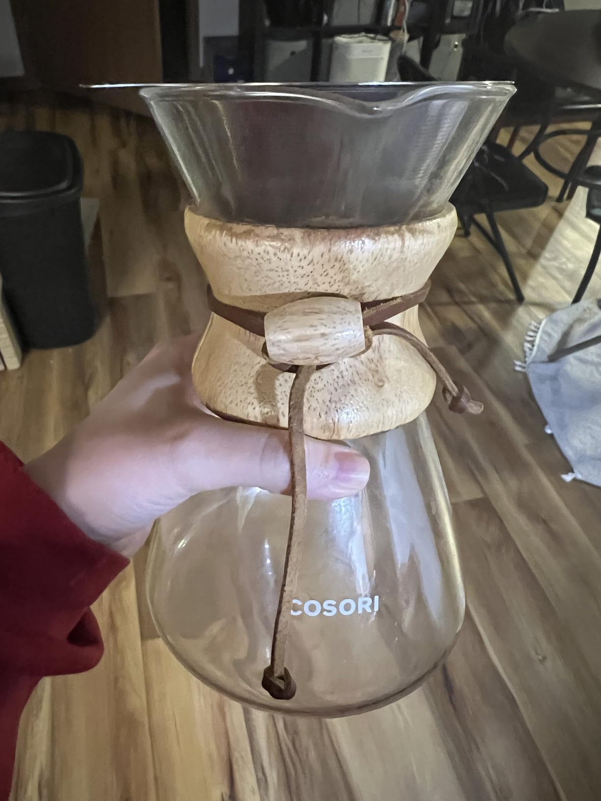 Cosori Pour Over Coffee Maker, Double Layer Stainless Steel Filter, 8cup customer photo 2