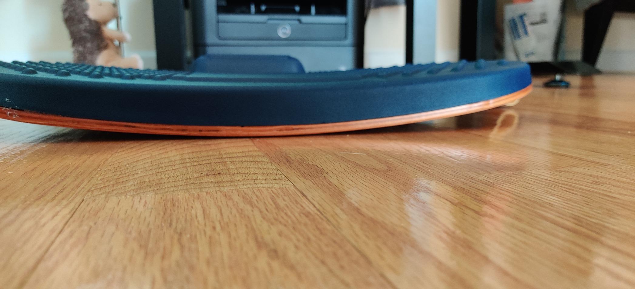 FEZIBO Standing Desk Mat with Anti Fatigue Bar, Wooden Wobble Balance Board with Ergonomic Design Comfort Floor Mat customer photo 2