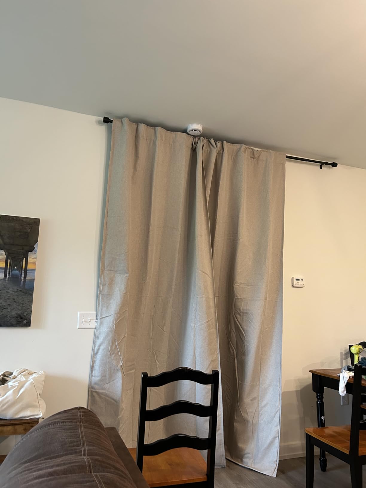 RYB HOME Soundproof Curtains 84 inches, 3 Layers 100% Blackout Curtains | Noise Cancelling, Thermal Insulated, Drapes for Door Window Living Room Nursery Divider, W52 x L84, Grey, 2 Panels customer photo 1