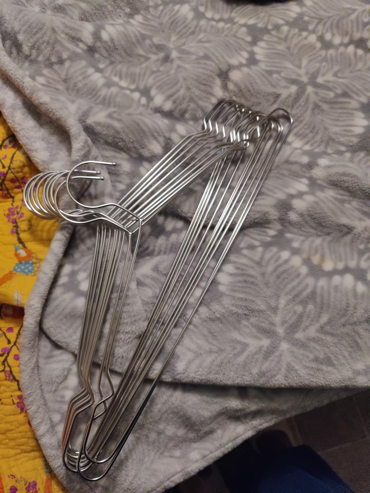 Fayleeko Stainless Steel Wire Hangers - 50 Pack Heavy Duty, Space Saving 16.5 inch Ultra Thin Coat Hangers customer photo 1