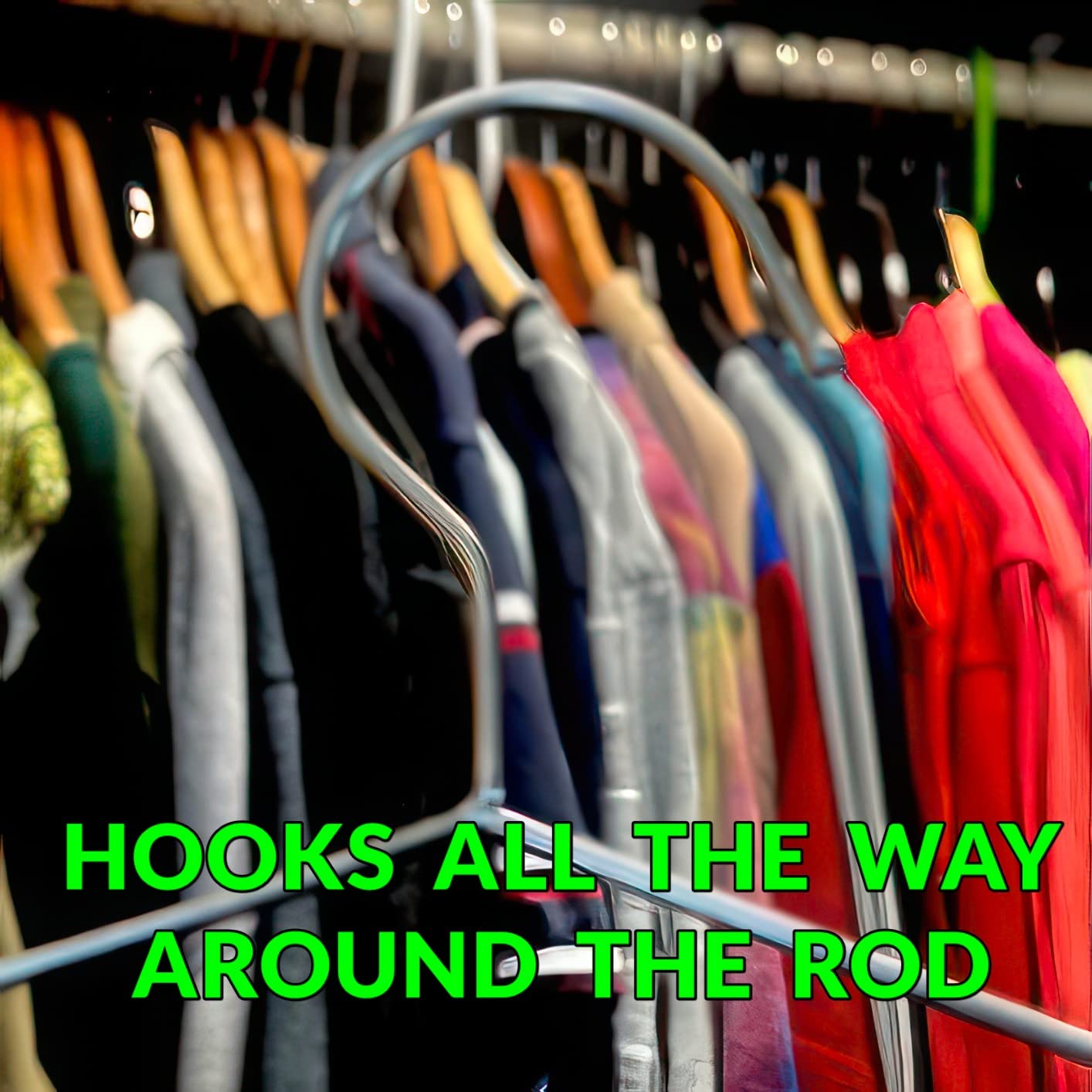 Fayleeko Stainless Steel Wire Hangers - 50 Pack Heavy Duty, Space Saving 16.5 inch Ultra Thin Coat Hangers customer photo 2