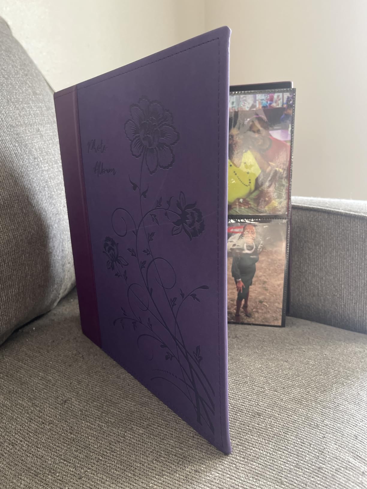 Artmag Photo Album 4x6 1000 Photos, Large Capacity Wedding Family Leather Cover Picture Albums Holds Horizontal and Vertical 4x6 photos with Black Pages(Blue) customer photo 2