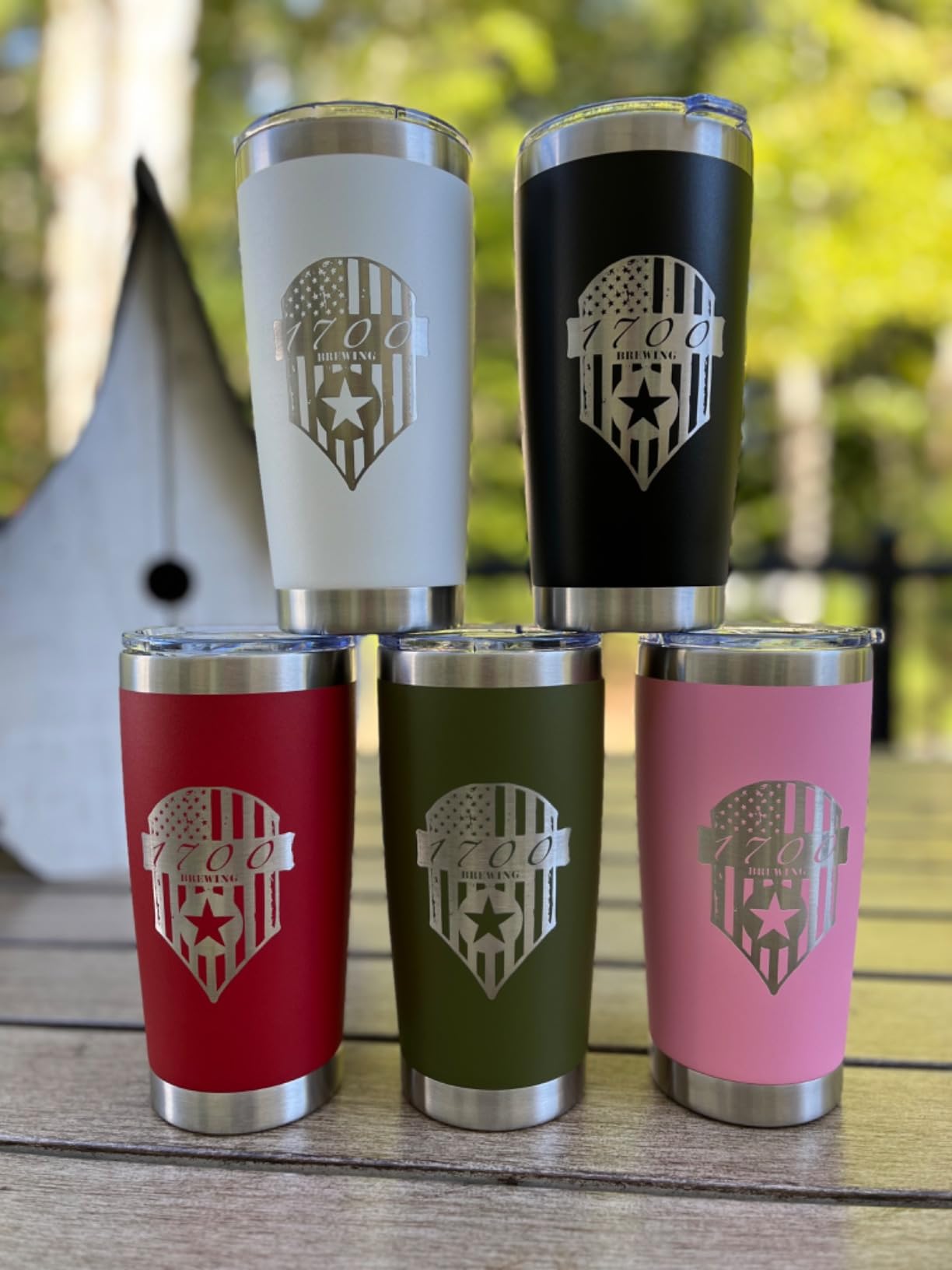 COMOOO 20oz Stainless Steel Tumbler Bulk Double Wall Vacuum Coffee Cup Insulated Travel Mug with Lid and Straw, 4 Pack customer photo 2
