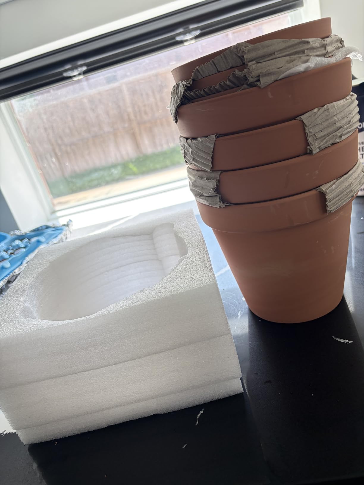 vensovo 6 Inch Terracotta & Clay Pots for Plant with Saucer, 4 Pack | Medium Terra Cotta Planter with Drainage, Flowerpot for Indoor Outdoor Plants, Crafts, Wedding Favor customer photo 1