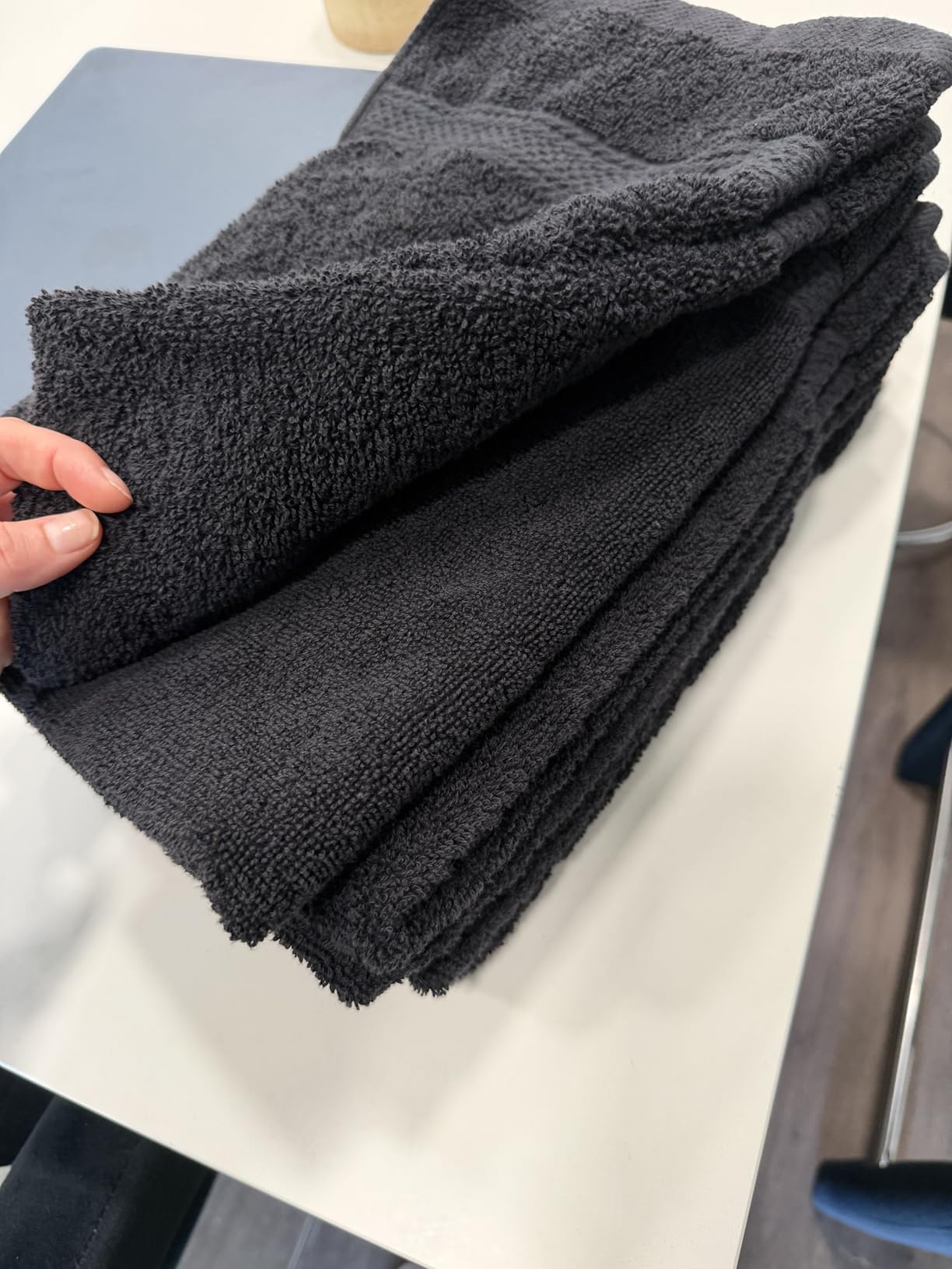 Utopia Towels 6 Pack Premium Hand Towels, 16x28 in, 600 GSM Cotton, Grey customer photo 1