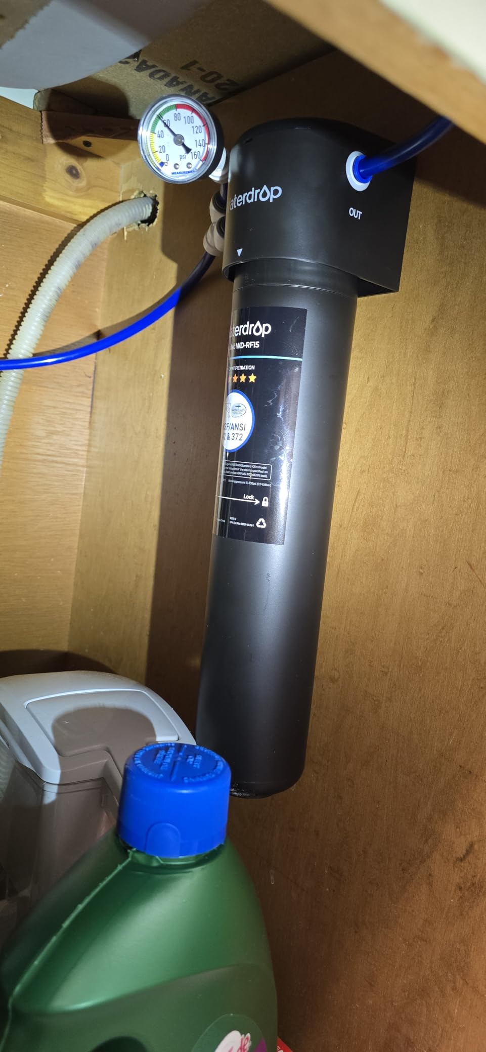 Waterdrop 15UA Under Sink Water Filter System, Reduces Lead, Chlorine, Bad Taste & Odor, Under Counter Water Filter Connects Directly to Your Faucet, NSF/ANSI 42 Certified, 19000 Gallons, 2 Years customer photo 1