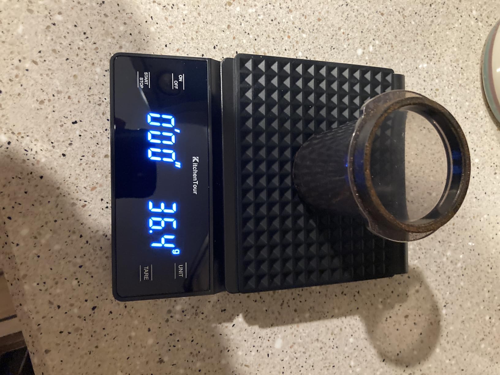 KitchenTour Coffee Scale with Timer 3kg/0.1g High Precision Pour Over Drip Espresso Scale with Back-Lit LCD Display (Batteries Included) customer photo 1