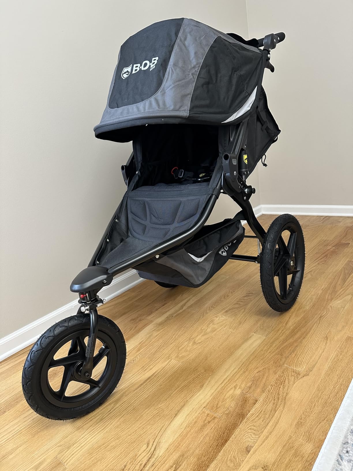 BOB Gear Revolution Flex 3.0 Duallie Jogging Stroller - Graphite Black | Versatile Double Jogger Stroller; All Terrain Stroller With Advanced Suspension & Air-Filled Tires; Car Seat Compatible customer photo 1