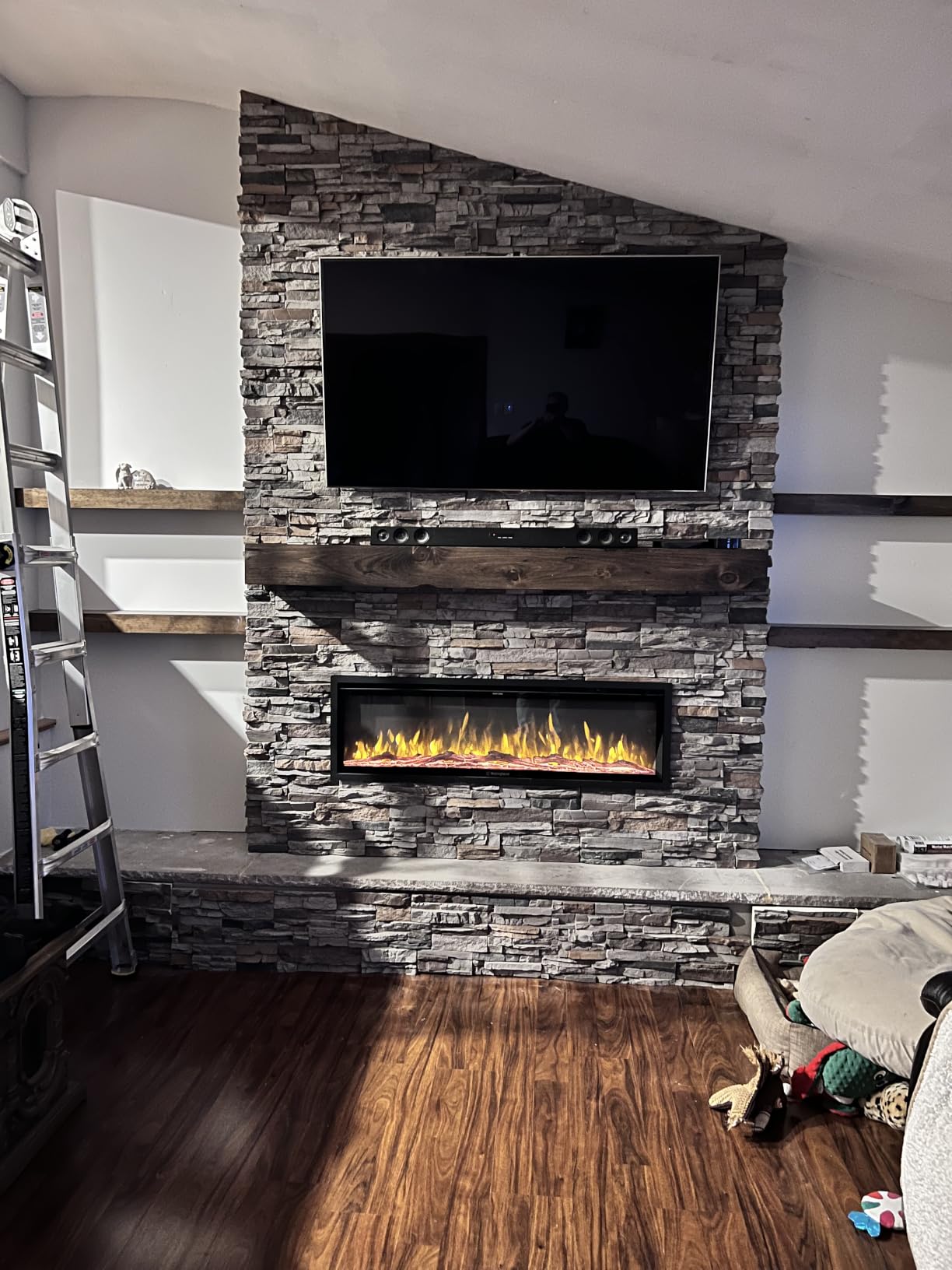 AZ Faux High-Density Polyurethane Faux Stone Wall Covering Panels for Interior and Exterior Decor | Stacked Stone Siding | Sedona | 48''L x 24''H x 2''D | 3-Panels | Cognac Brown customer photo 2