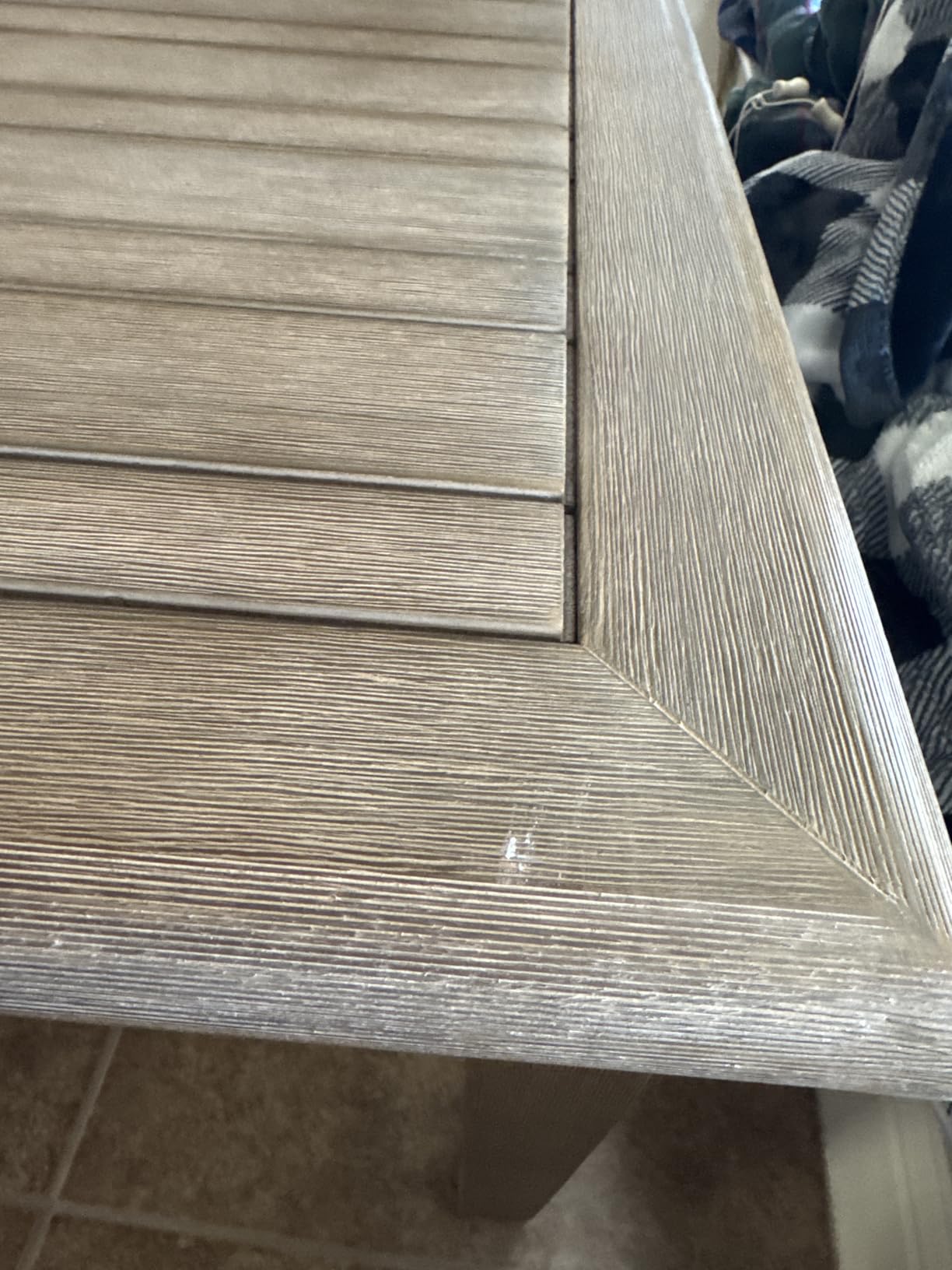 Signature Design by Ashley Wood Outdoor Coffee Table, Grayish Brown | Weather resistant eucalyptus wood, 5-step protective coating, Slatted top sheds rainwater, 50-in width, Gerianne Series customer photo 2