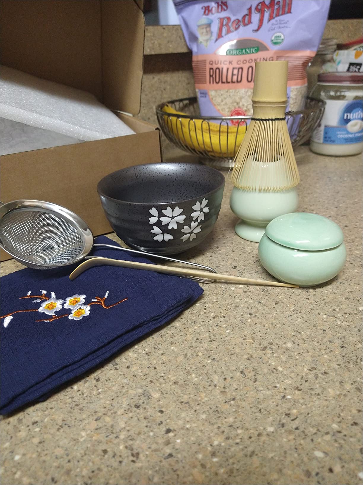 Artcome Traditional Japanese Matcha Tea Set (9Pcs) | Matcha Whisk, Traditional Scoop, Matcha Bowl & Caddy, Ceramic Whisk Holder, Handmade Matcha Ceremony Kit customer photo 1