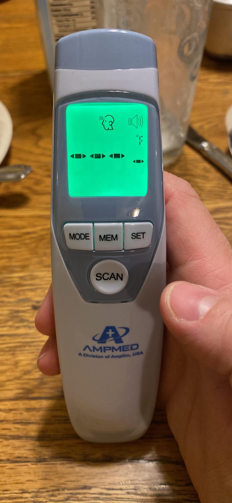 Ampmed Digital Infrared Forehead Thermometer for Adults & Kids Fever | medical grade contactless, noncontact, no touch temporal monitor for babies customer photo 1