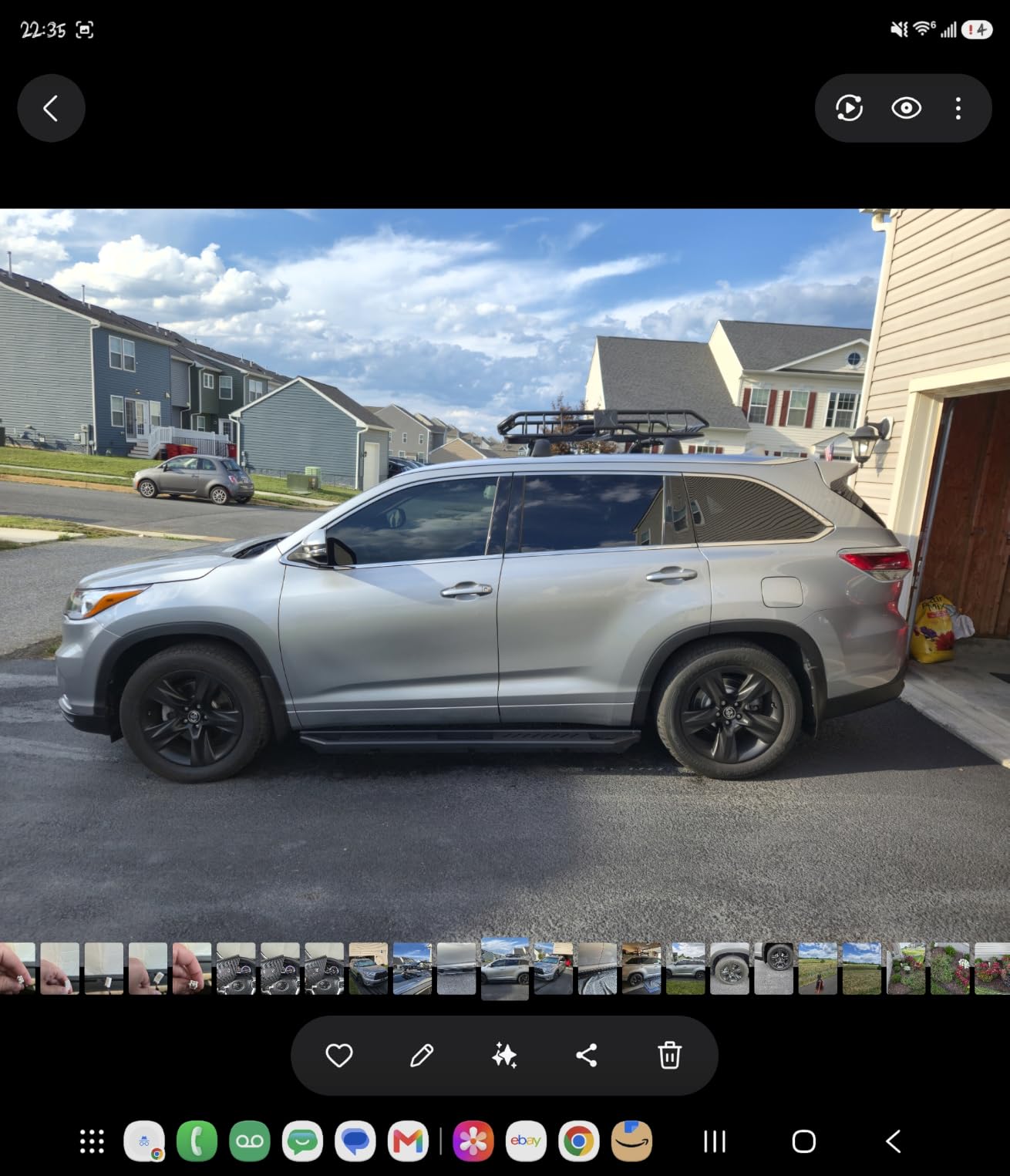 Tyger Auto TG-RK1B942B Heavy Duty Roof Mounted Cargo Basket Rack, L57.5 x W42 x H6, Roof Top Luggage Carrier with Wind Fairing, Black customer photo 2