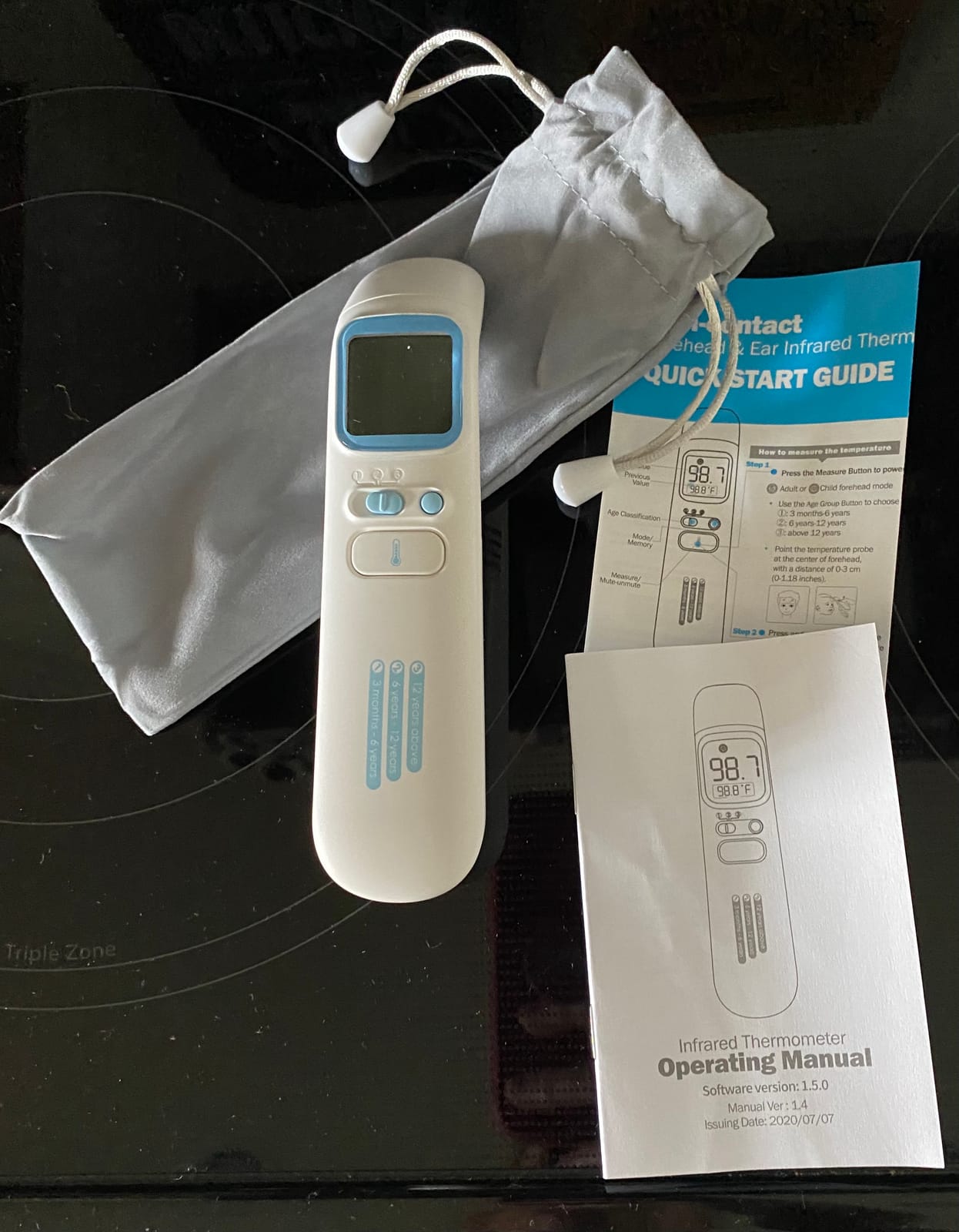 Ear & Forehead Thermometer for Adults, Kids & Baby, 1s Fast and Accurate | Fever Alert with 4-Color Backlit Display, Storage Pouch Included, Silent Mode, ℃/℉ Switchable, 35 Memories, Object Mode customer photo 2