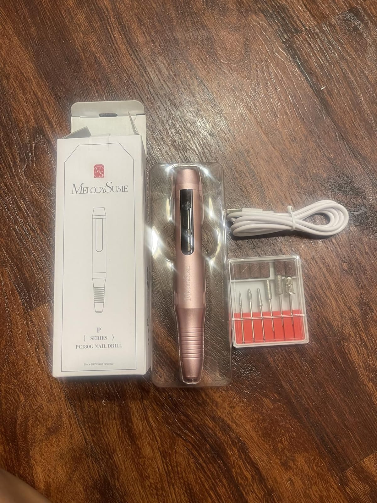 MelodySusie Pen-Shaped Portable Cordless Nail Drill, PC180G 25000RPM Rechargeable Electric File with LED Display for All Nail Care, Manicure Shaping & Acrylic Gel Removal for Nail Artists DIY at Home customer photo 2
