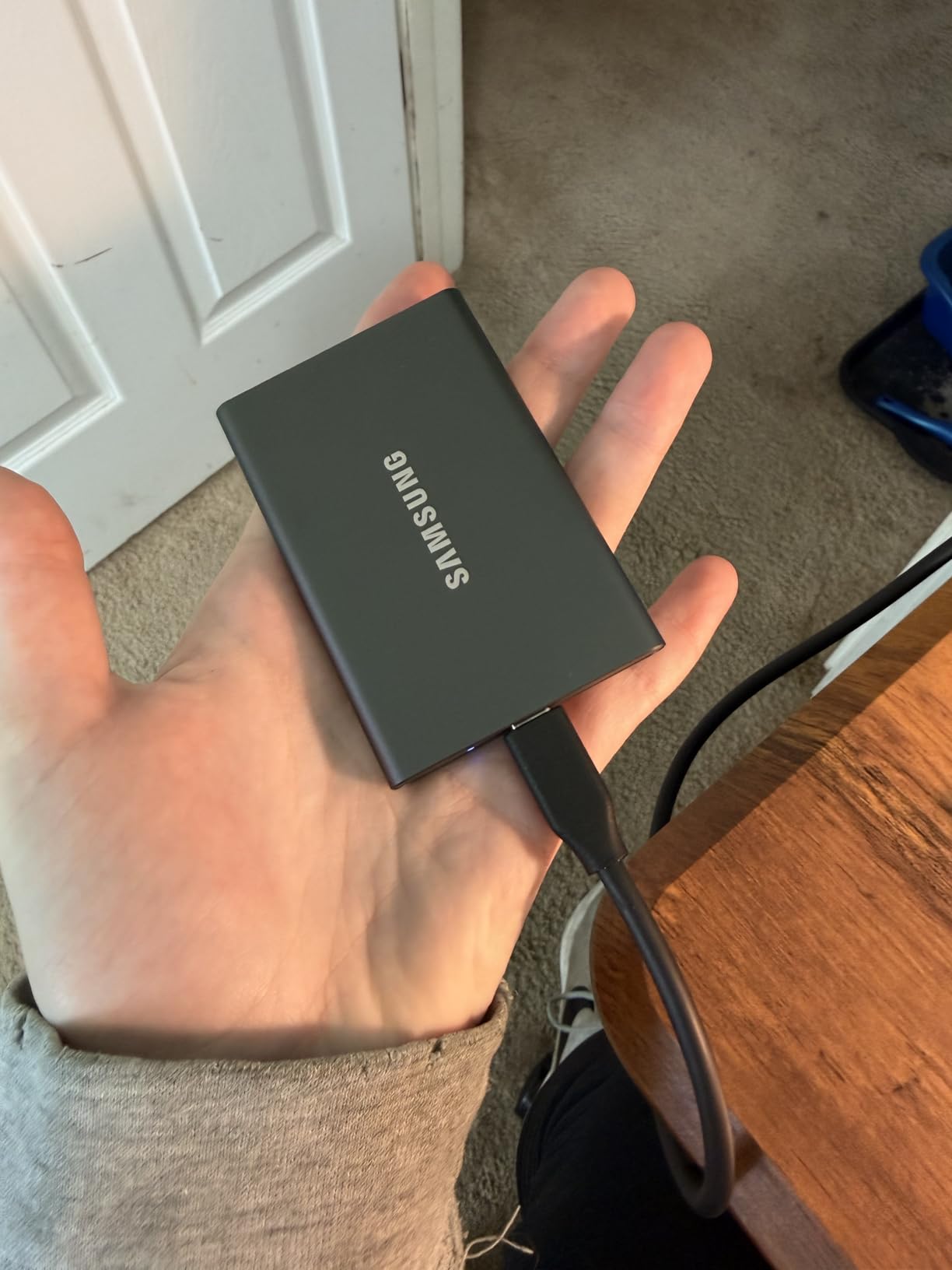 Samsung T7 Portable SSD 1TB Titan Gray, USB 3.2 Gen 2, Up to 1,050MB/s | Reliable External Solid State Drive Storage for Gaming, Students, Professionals (MU-PC1T0T/AM) customer photo 2