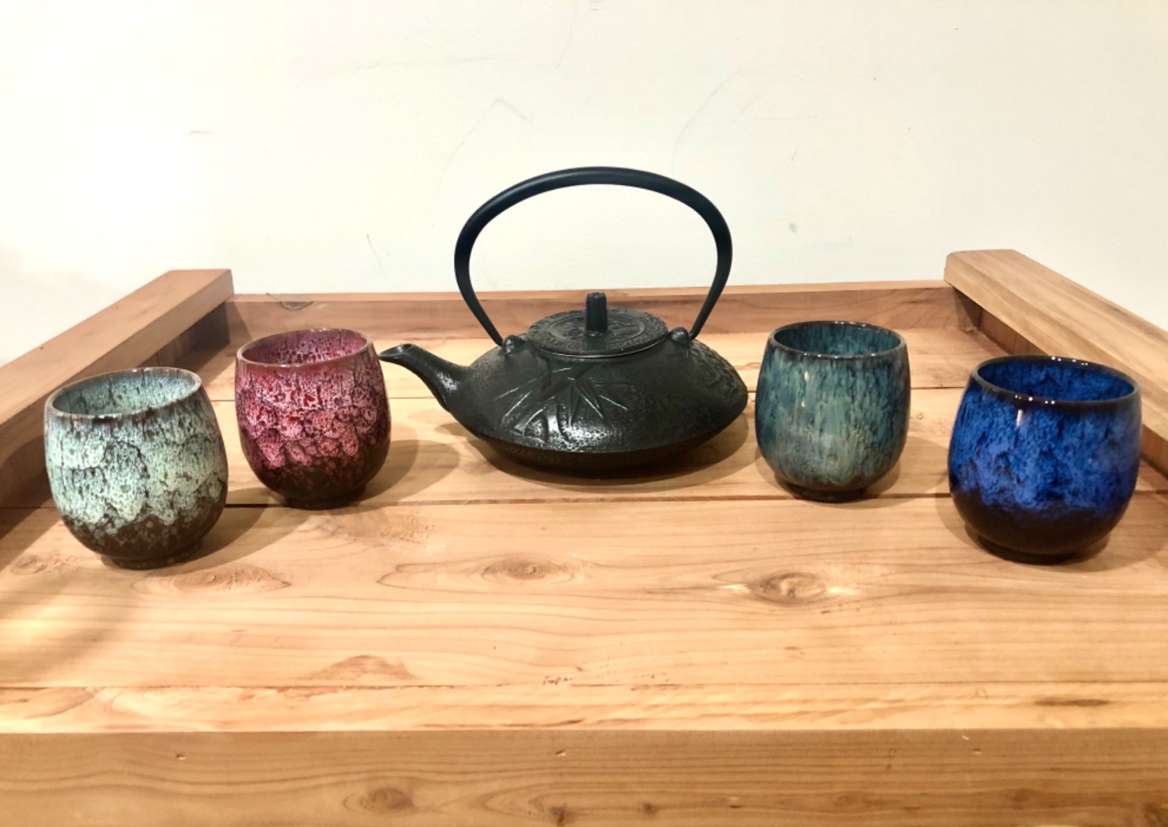 Jianzhan Ceramic Teacup, Kung Fu Tea Set, Coffee cup, Yerba Mate Set Ceramic Mate Cup Set of 4 (4 colors) customer photo 1