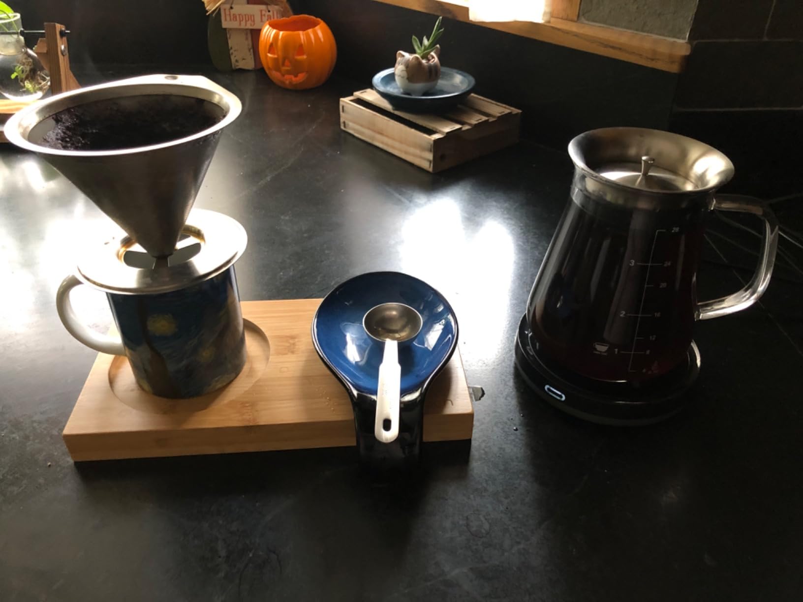 Aquach 28oz Pour Over Coffee Maker Set, Glass Carafe with Reusable Filter customer photo 2